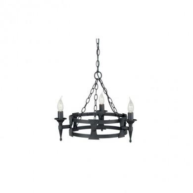 Lustre Saxon 3x60W Noir ELSTEAD LIGHTING sax3blk