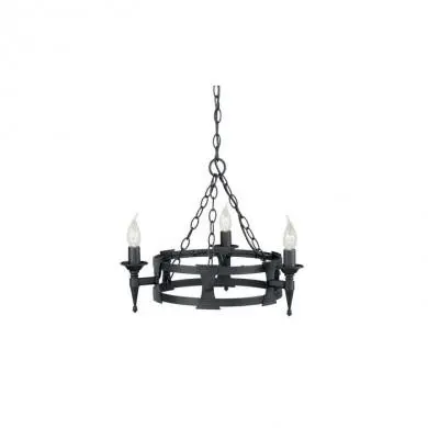 Lustre Saxon 3x60W Noir ELSTEAD LIGHTING sax3blk