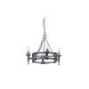 Lustre Saxon 3x60W Noir argenté ELSTEAD LIGHTING sax3blksil