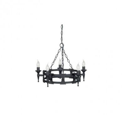 Lustre Saxon 5x60W Noir ELSTEAD LIGHTING sax5blk