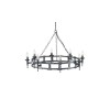 Lustre Saxon 8x60W Noir argenté ELSTEAD LIGHTING sax8blksil