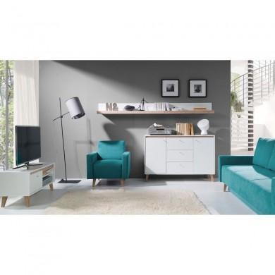 Etagère murale Olie Blanc Bois SA_OWIEETA135 OWIEETA135 Etagère murale Olie Blanc Bois OWIEETA135
