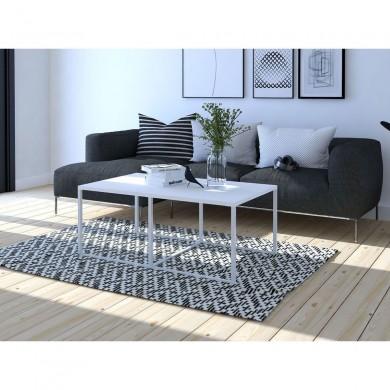 Table basse Barry Blanc 102cm SA_BARRYBISBC BARRYBISBC Table basse Barry Blanc 102cm BARRYBISBC