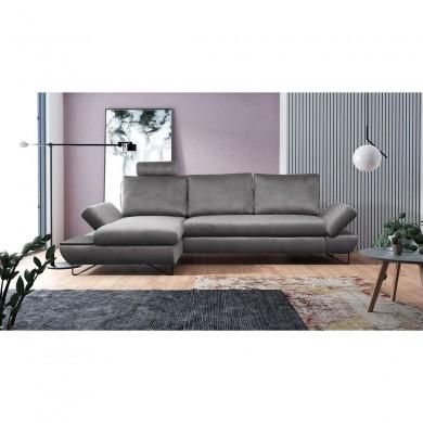 Canapé d'angle Stela Gris Gauche SA_ODDATGRFG ODDATGRFG Canapé d'angle Stela Gris Gauche ODDATGRFG