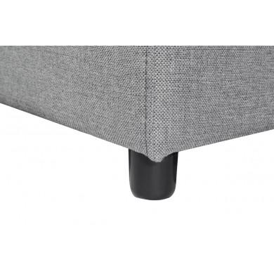 Canapé panoramique L200 U Plus Gris Clair Niche à droite avec 2 poufs  L200UPLUSTGRCD