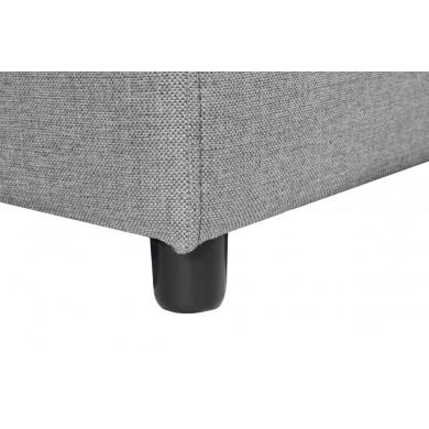 Canapé panoramique L200 U Plus Gris Clair Niche à gauche avec 2 poufs  L200UPLUSTGRCG