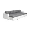 Canapé panoramique L200 U Plus Gris Blanc Niche à droite avec 2 poufs  L200UPLUSPUBLMFGRD