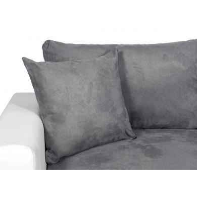 Canapé panoramique L200 U Plus Gris Blanc Niche à droite avec 2 poufs  L200UPLUSPUBLMFGRD