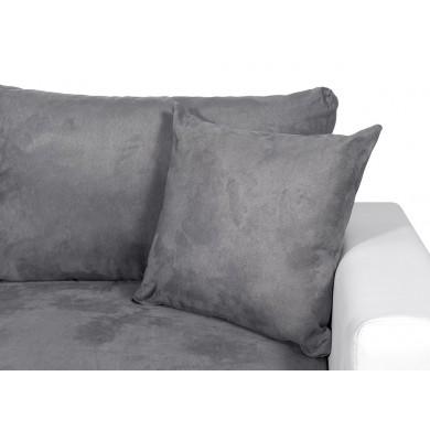 Canapé panoramique L200 U Plus Gris Blanc Niche à gauche avec 2 poufs  L200UPLUSPUBLMFGRG