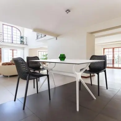 Table Roxy Blanc 140cm  MALTA140BC