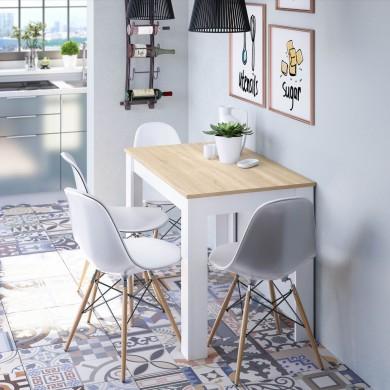 Table à manger Fotab Blanc Chêne 109cm  FOTAB4583A