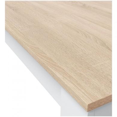 Table à manger Fotab Blanc Chêne 109cm  FOTAB4583A