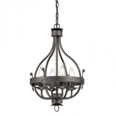 Lustre Forme Montgolfiere Windsor Graphite 4x60W E14 ELSTEAD LIGHTING WINDSOR4 GR