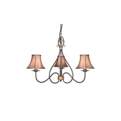 Lustre Windermere 3x60W Bronze foncé et Or ELSTEAD LIGHTING wm3