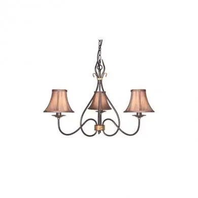 Lustre Windermere 3x60W Bronze foncé et Or ELSTEAD LIGHTING wm3