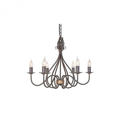 Lustre Windermere 6x60W Bronze foncé et Or ELSTEAD LIGHTING wm6