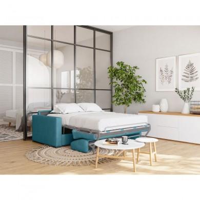 Canapé convertible Dylan Premium Bleu Canard 198cm  DYLAN14018BLC