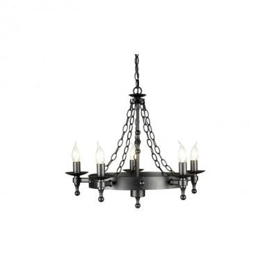 Lustre Warwick 5x60W Noir ELSTEAD LIGHTING wr5gr