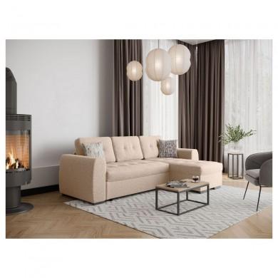 Canapé d'angle réversible Donia Beige  DONIATBEI