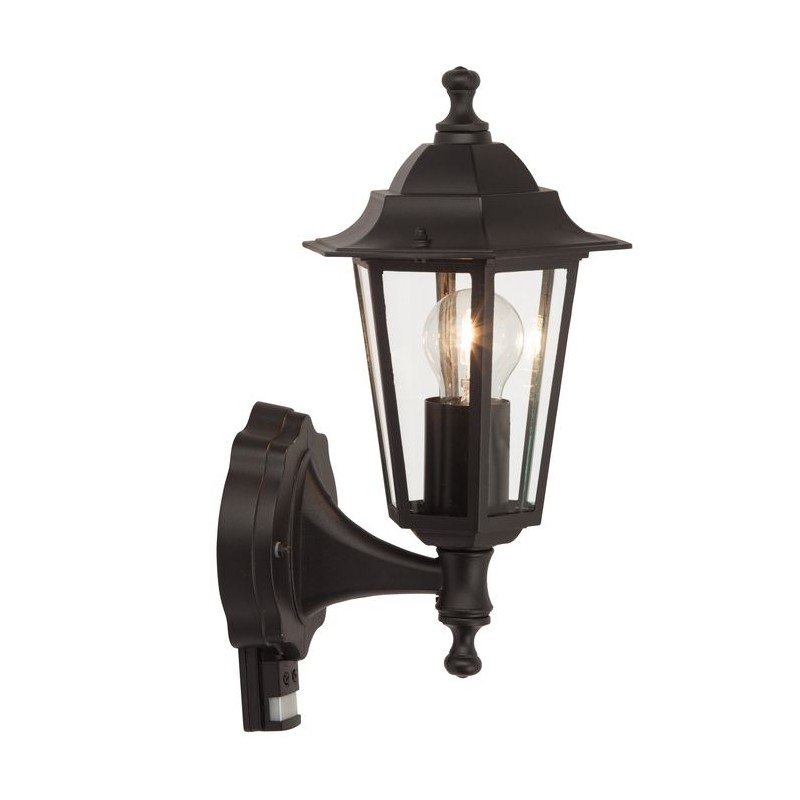Applique extérieur CROWN noir 1x60W capteur IR BRI_40297_06 40297/06 Applique extérieur CROWN noir 1x60W capteur IR BRILLIANT 40297/06