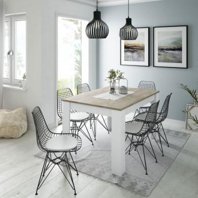 Table à manger Fotab Blanc Bois Blanchi  FOTABC4586A