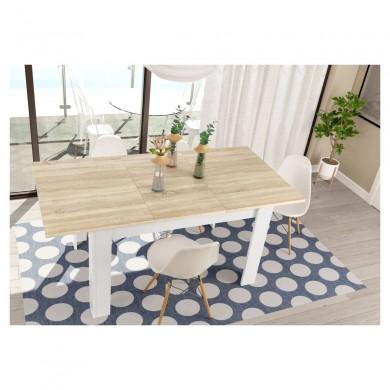 Table à manger Fotab Blanc Chêne 140/190cm  FOTABF4586A