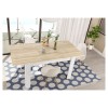 Table à manger Fotab Blanc Chêne 140/190cm  FOTABF4586A