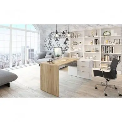 Bureau Nerida Blanc Chêne  FOBUR4655A