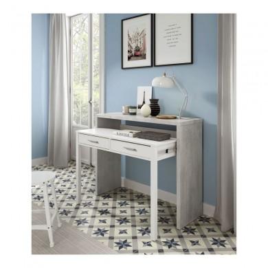Bureau Kyle Blanc Béton 99cm  FOBURL4582A