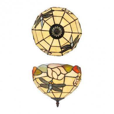 Plafonnier Art Deco Tiffany LIBELLULE x D25 AT_CT216_LED12 CT216+LED12 Plafonnier Art Deco Tiffany LIBELLULE x D25 MYTIFFANY CT216+LED12