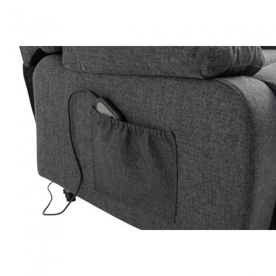 Fauteuil de relaxation 9121Ee Gris Foncé  9121EELTGRF1