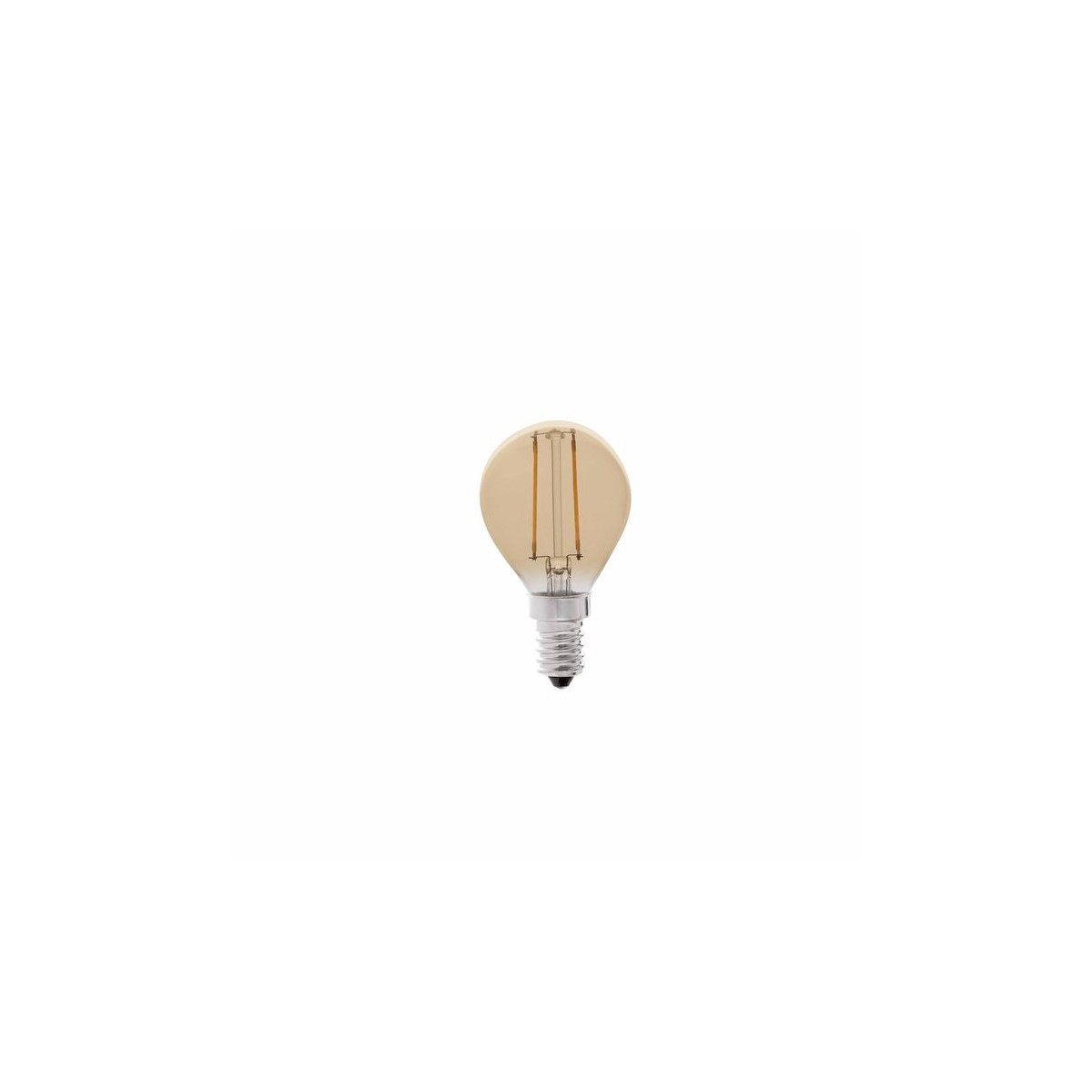 Ampoule G45 E14 Led 2W A Filament ambre 2200K, Faro