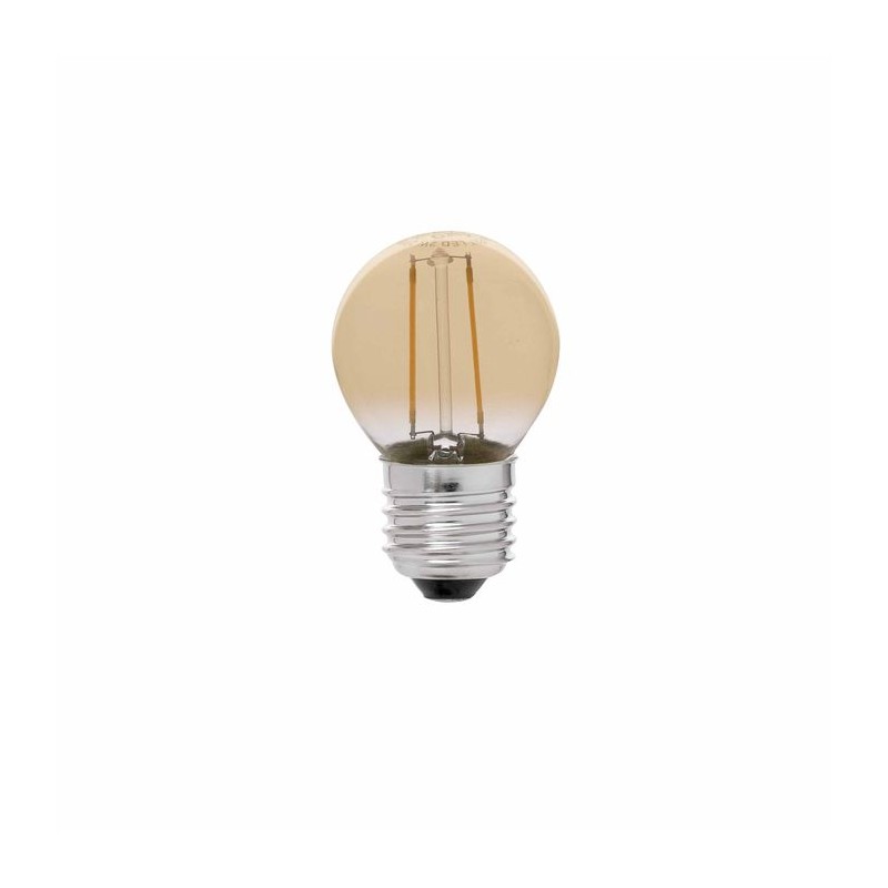 Ampoule G45 E27 Led 2W A Filament ambre 2200K FARO 17414