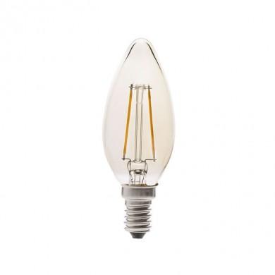 Ampoule Chandelle Filament Led ambre E14 2W 2200K FARO 17427