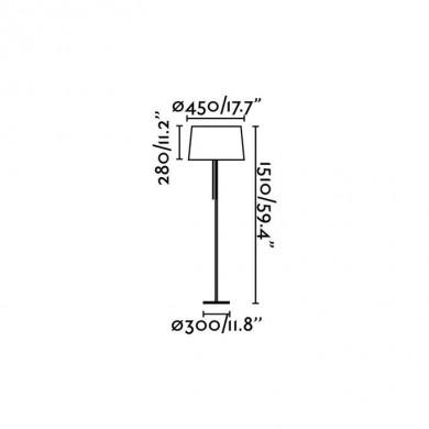 Lampadaire VOLTA E27 20W BLANC FARO 20029