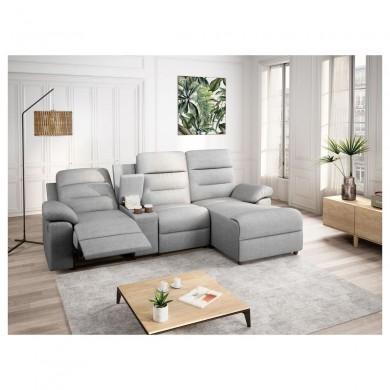 Canapé d'angle Zenka Gris Clair Droit  ZENKATGRCAD