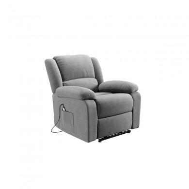 Fauteuil de relaxation 9121Ee Gris électrique avec releveur en microfibre  9121EELMFGR1