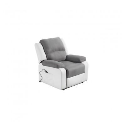 Fauteuil de relaxation 9121Ee Gris Blanc  9121EELPUBLMFGR1