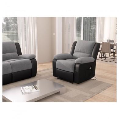 Fauteuil de relaxation 9121Ee Gris Noir  9121EELPUNOMFGR1