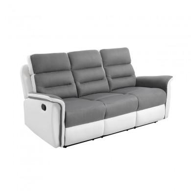Canapé de relaxation 9222 Gris Blanc 191cm  9222MFGRPUBL3