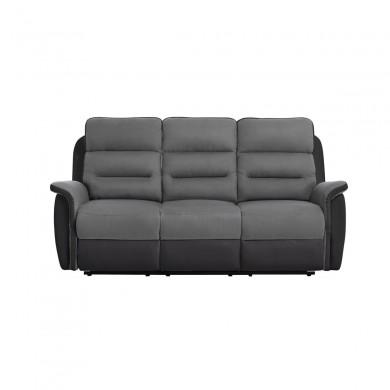 Canapé de relaxation 9222 Gris Noir 191cm  9222PUNRMFGR3