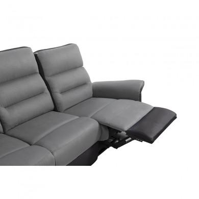 Canapé de relaxation 9222 Gris Noir 191cm  9222PUNRMFGR3