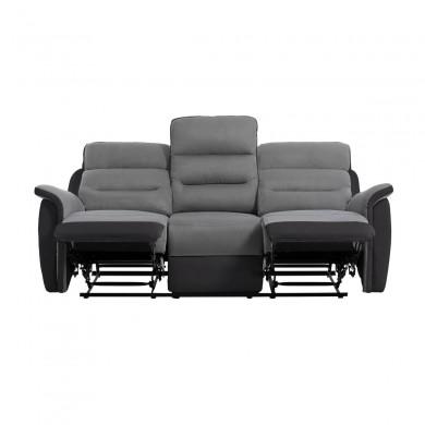 Canapé de relaxation 9222 Gris Noir 191cm  9222PUNRMFGR3