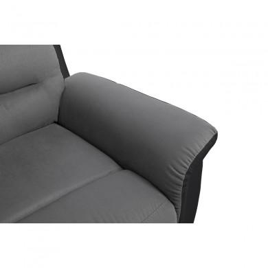 Canapé de relaxation 9222 Gris Noir 191cm  9222PUNRMFGR3