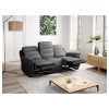 Canapé de relaxation 9222 Gris Noir 191cm  9222PUNRMFGR3