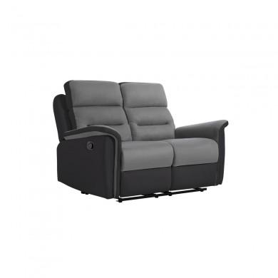 Canapé de relaxation 9222 Gris Noir 140cm  9222PUNRMFGR2