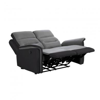 Canapé de relaxation 9222 Gris Noir 140cm  9222PUNRMFGR2