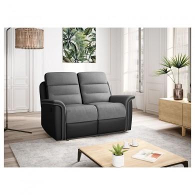 Canapé de relaxation 9222 Gris Noir 140cm  9222PUNRMFGR2