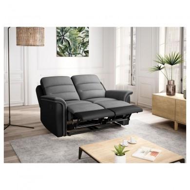 Canapé de relaxation 9222 Gris Noir 140cm  9222PUNRMFGR2