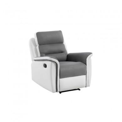 Fauteuil de relaxation 9222 Gris Blanc Manuel  9222MFGRPUBL1